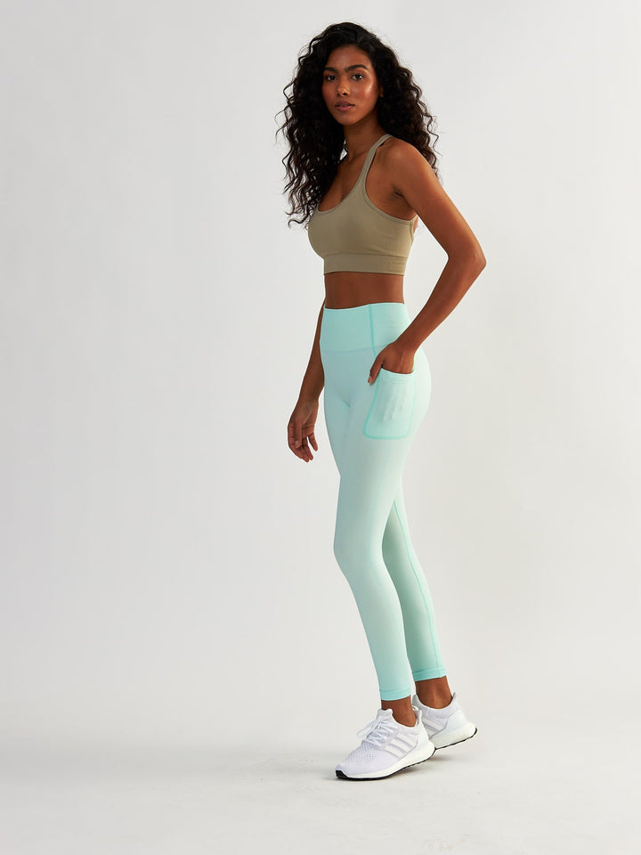 Mintgrüne Leggings mit Taschen - Lift Me Up