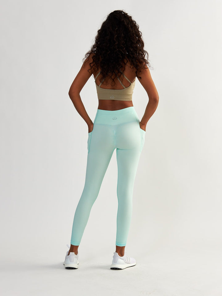 Mintgrüne Leggings mit Taschen - Lift Me Up