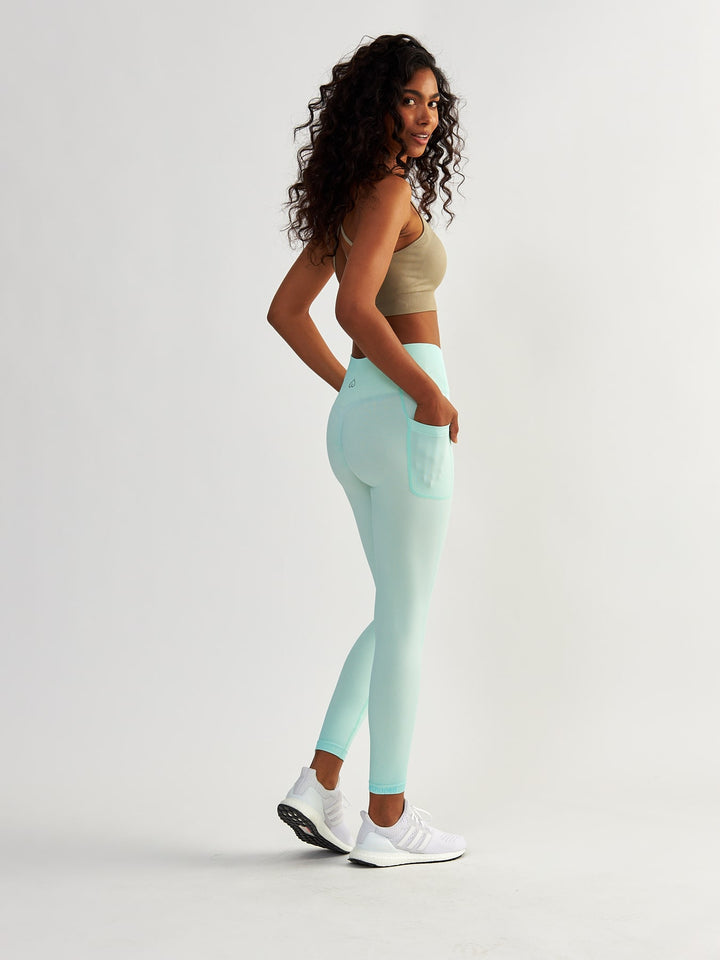 Mintgrüne Leggings mit Taschen - Lift Me Up