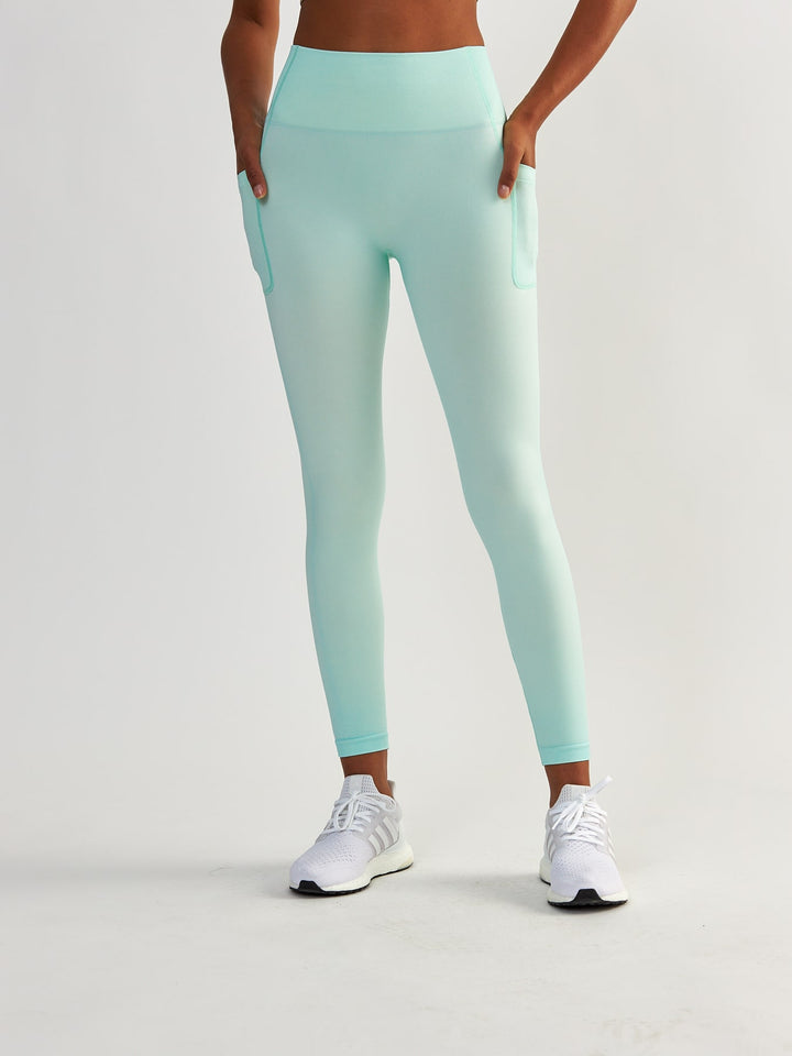 Mintgrüne Leggings mit Taschen - Lift Me Up