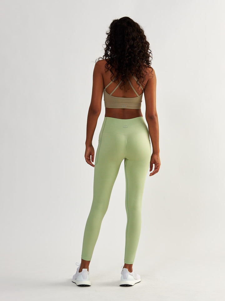 Pistachegroene legging met zakken - Lift Me Up