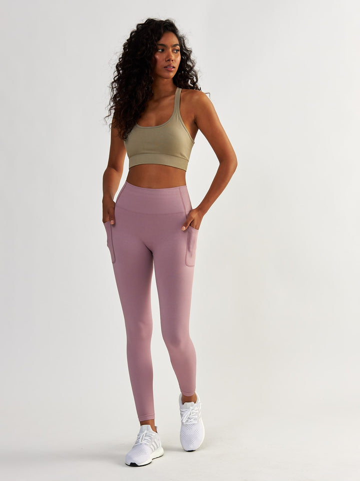 Lavendel Leggings mit Taschen - Lift Me Up