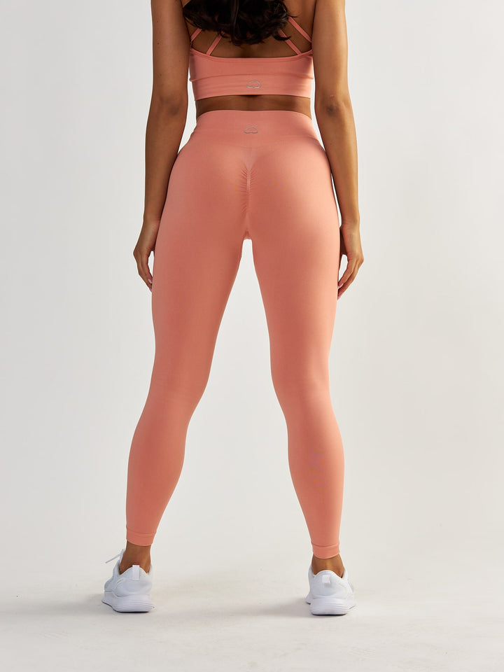 Coral Scrunch Leggings - Gym Queen