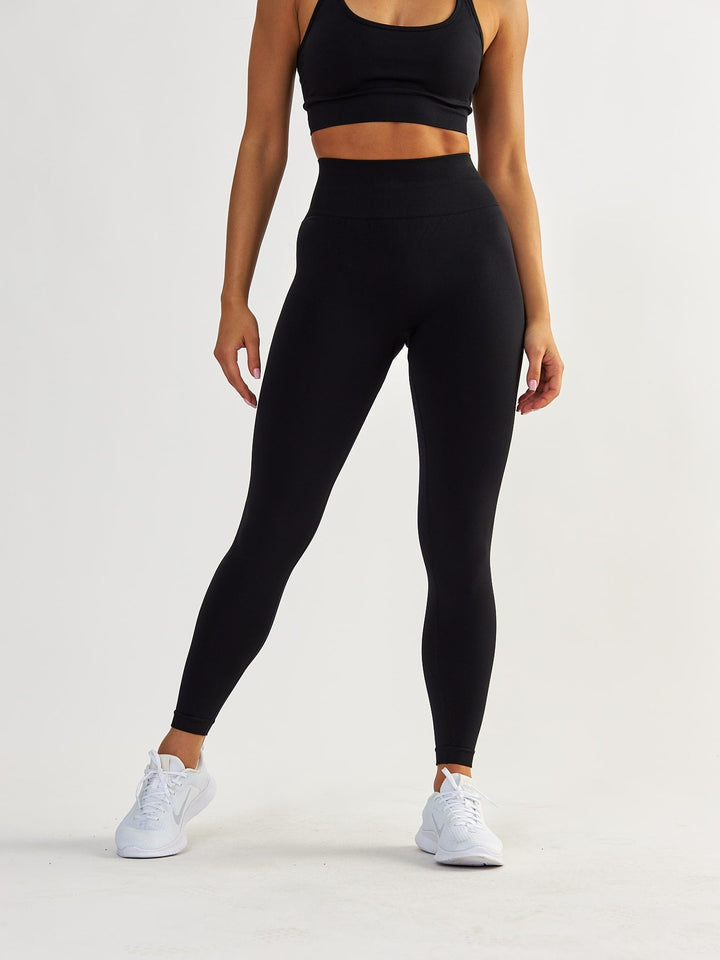 Schwarze Scrunch Leggings - Gym Queen