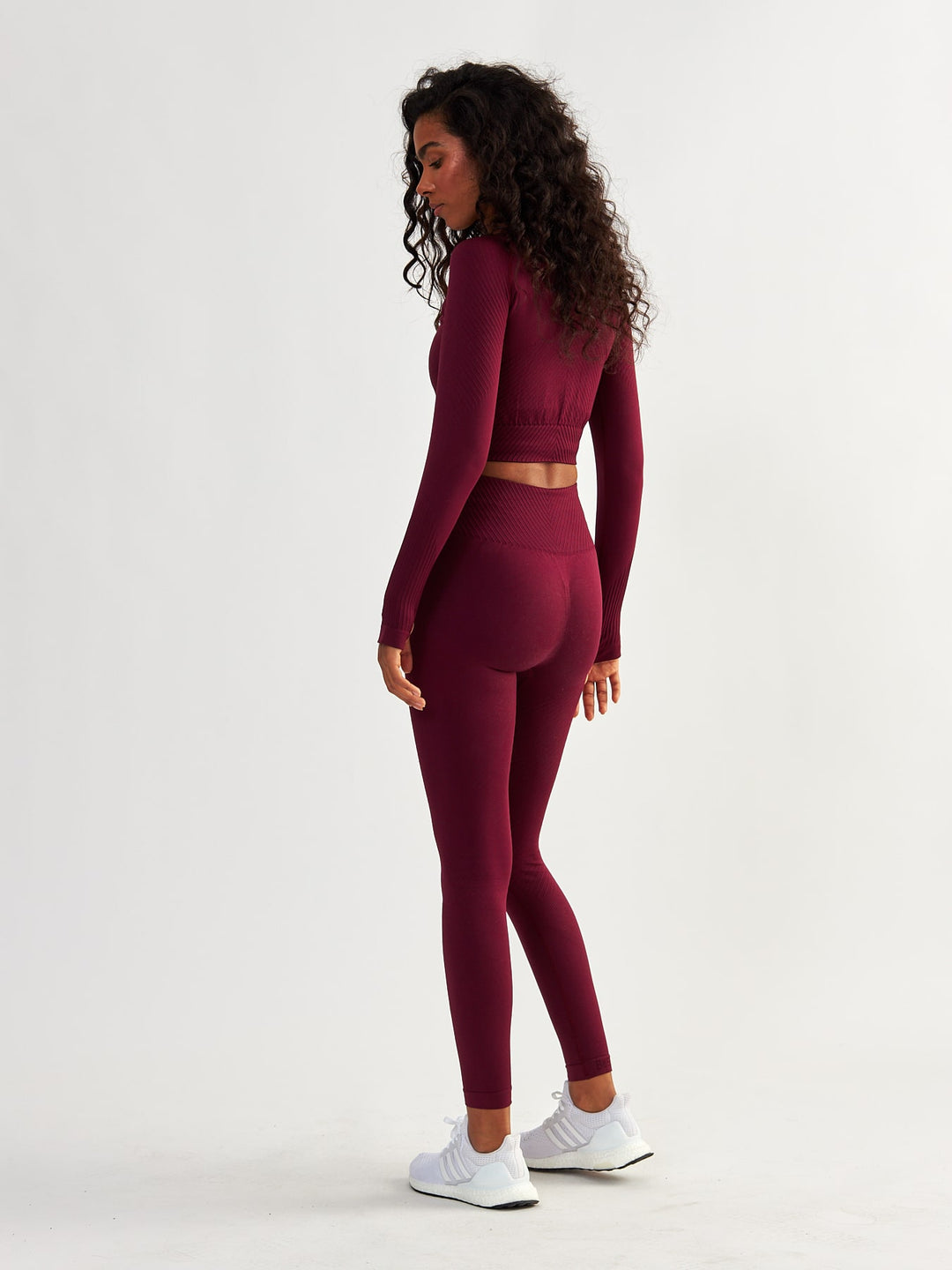 Weinrote Nahtlose Leggings - Femme Force