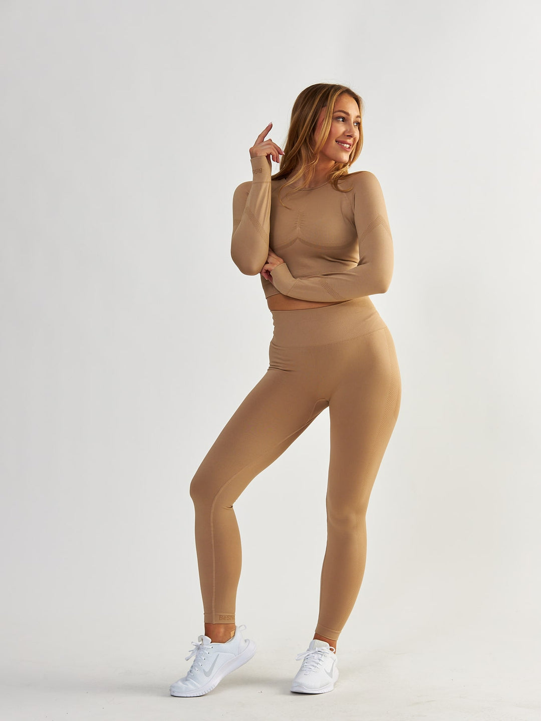 Scrunch Leggings - Power Up! Sand