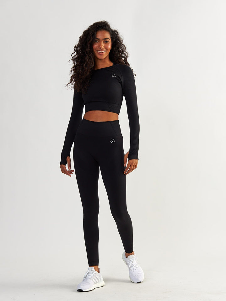 Zwarte naadloze legging - Femme Force