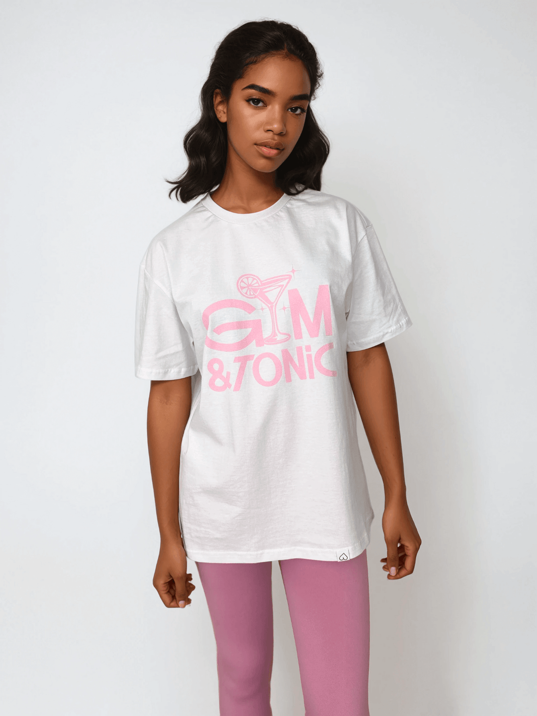 Biały T-shirt Damski - Gym & Tonic