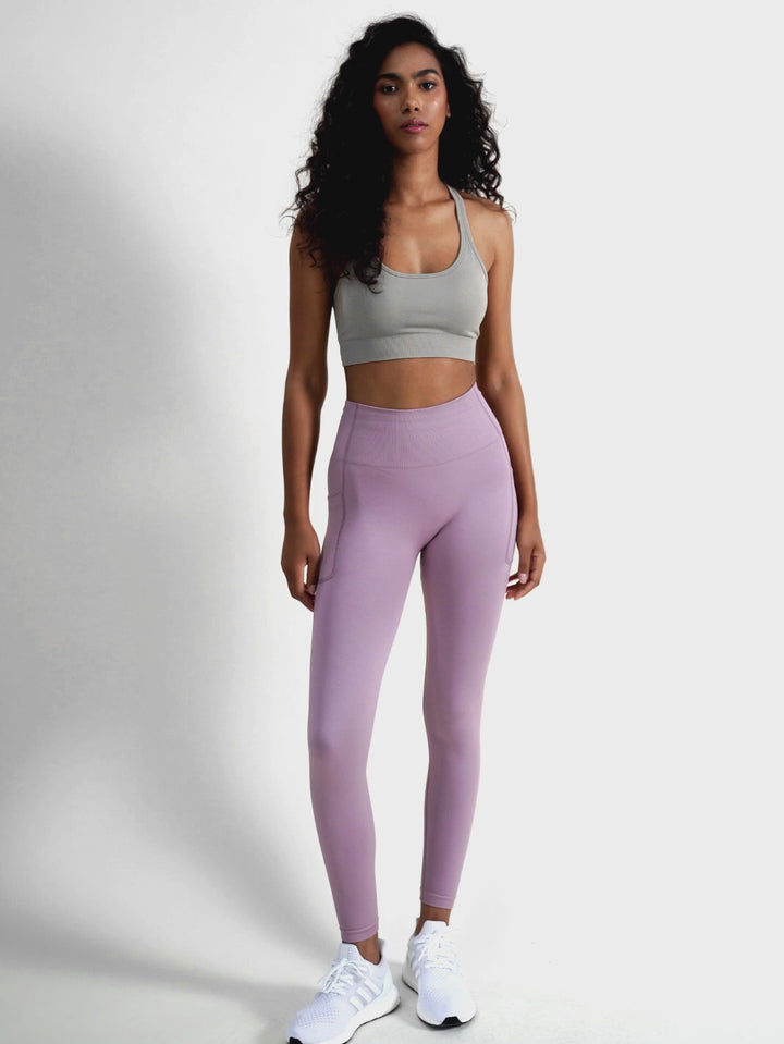 Lavendel Leggings mit Taschen - Lift Me Up