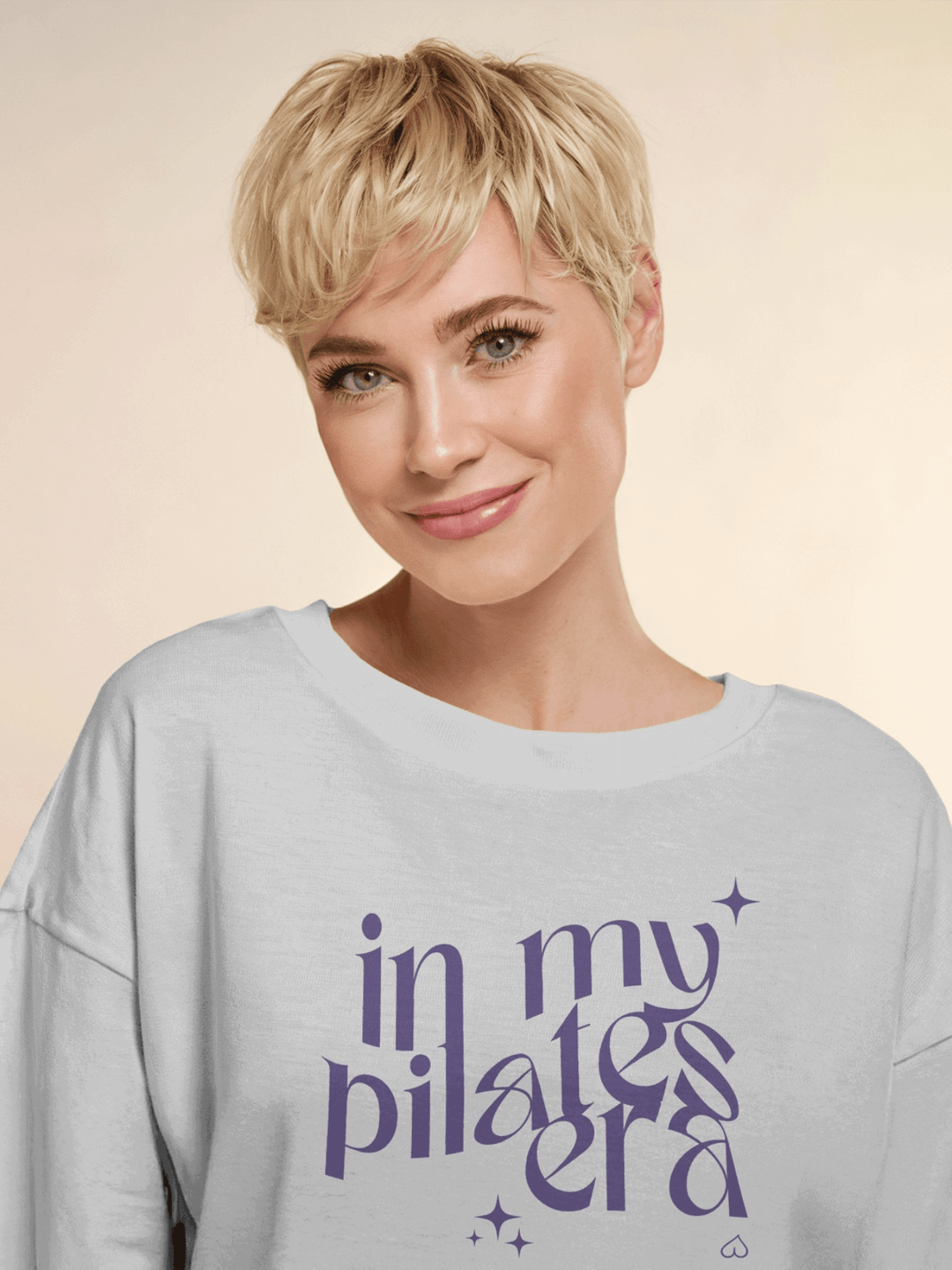 T-shirt in my pilates era - Fioletowy