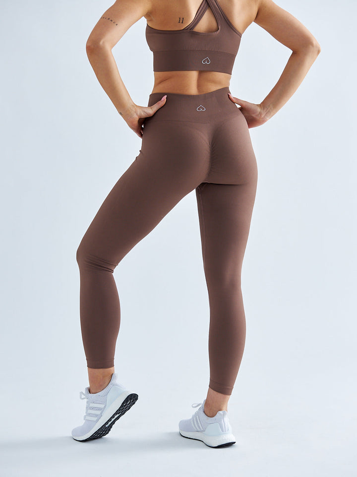 Gym Queen - Braune Shaping-Leggings