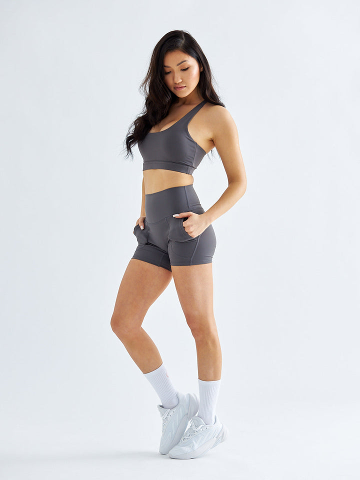 Fit Me - Gray Shorts with Pockets