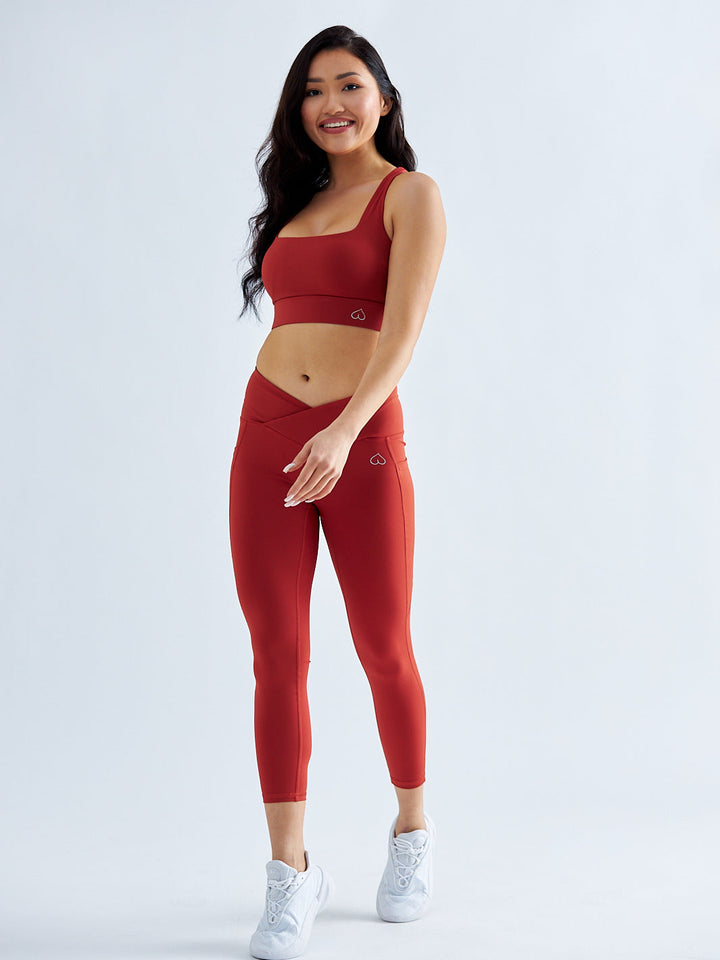Sporty Spice - Brick Sports Leggings with Pockets